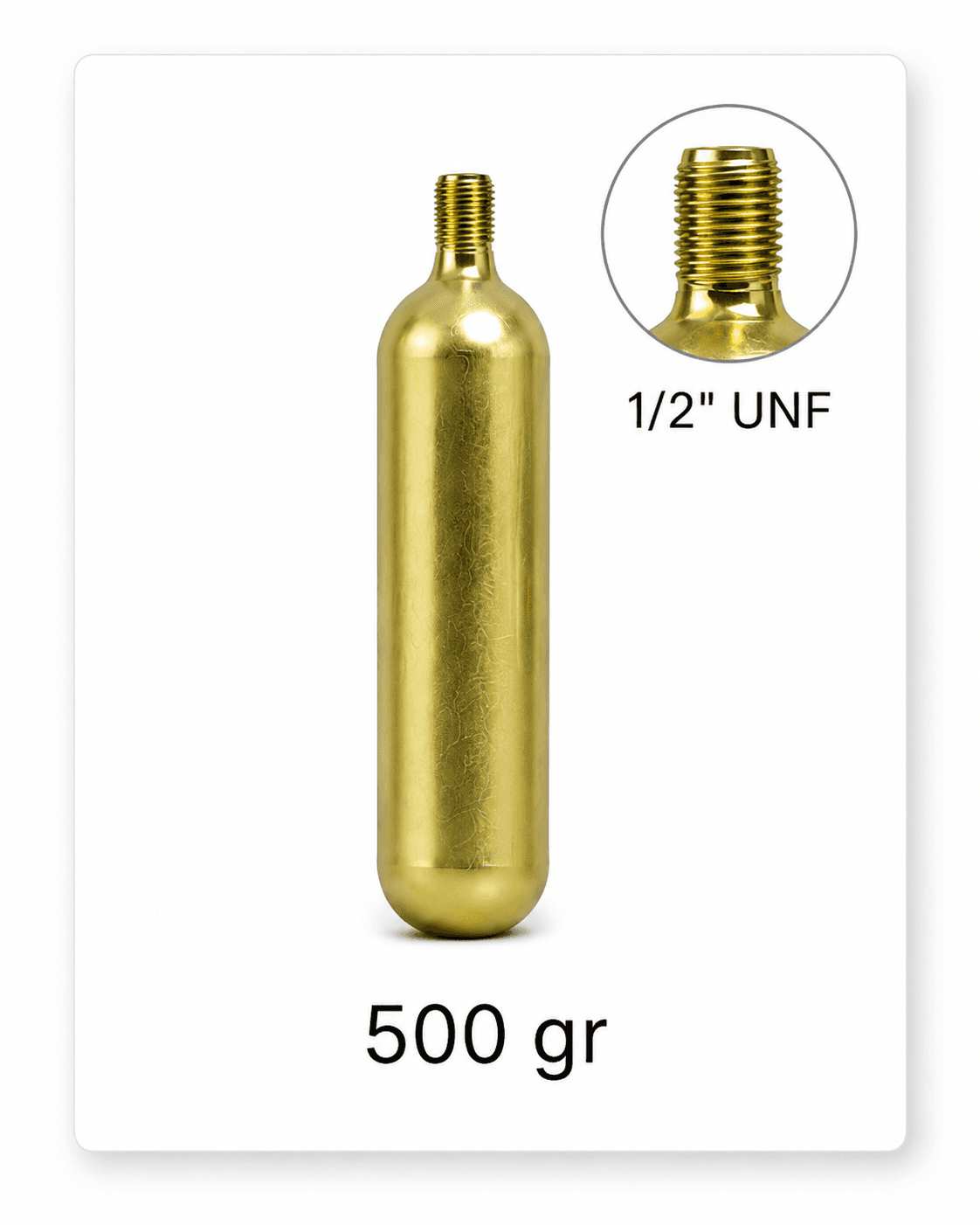 Butelie CO₂ panou 1/2 UNF - 500 g