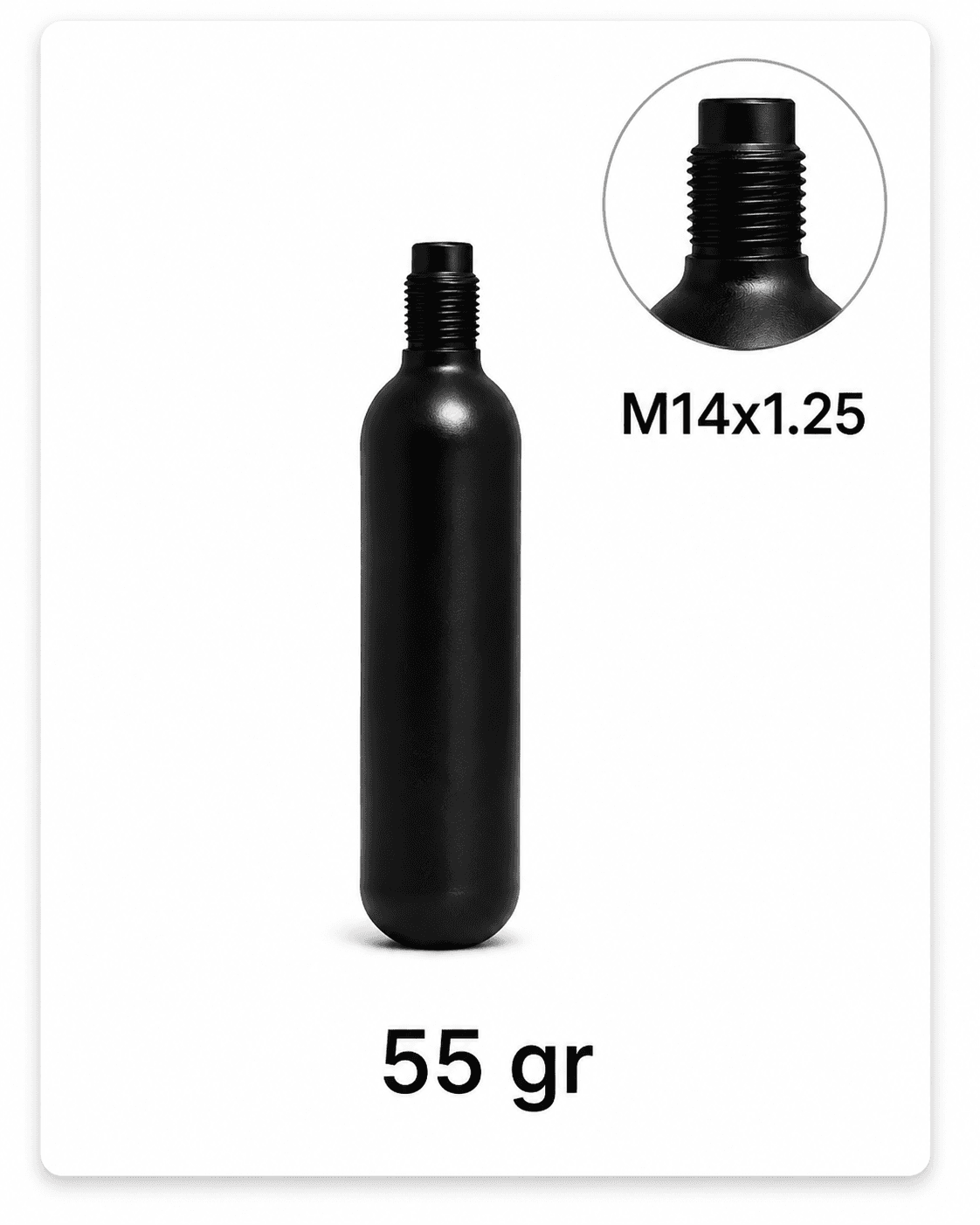 Butelie CO₂ trapă M14x1.25 - 55 g