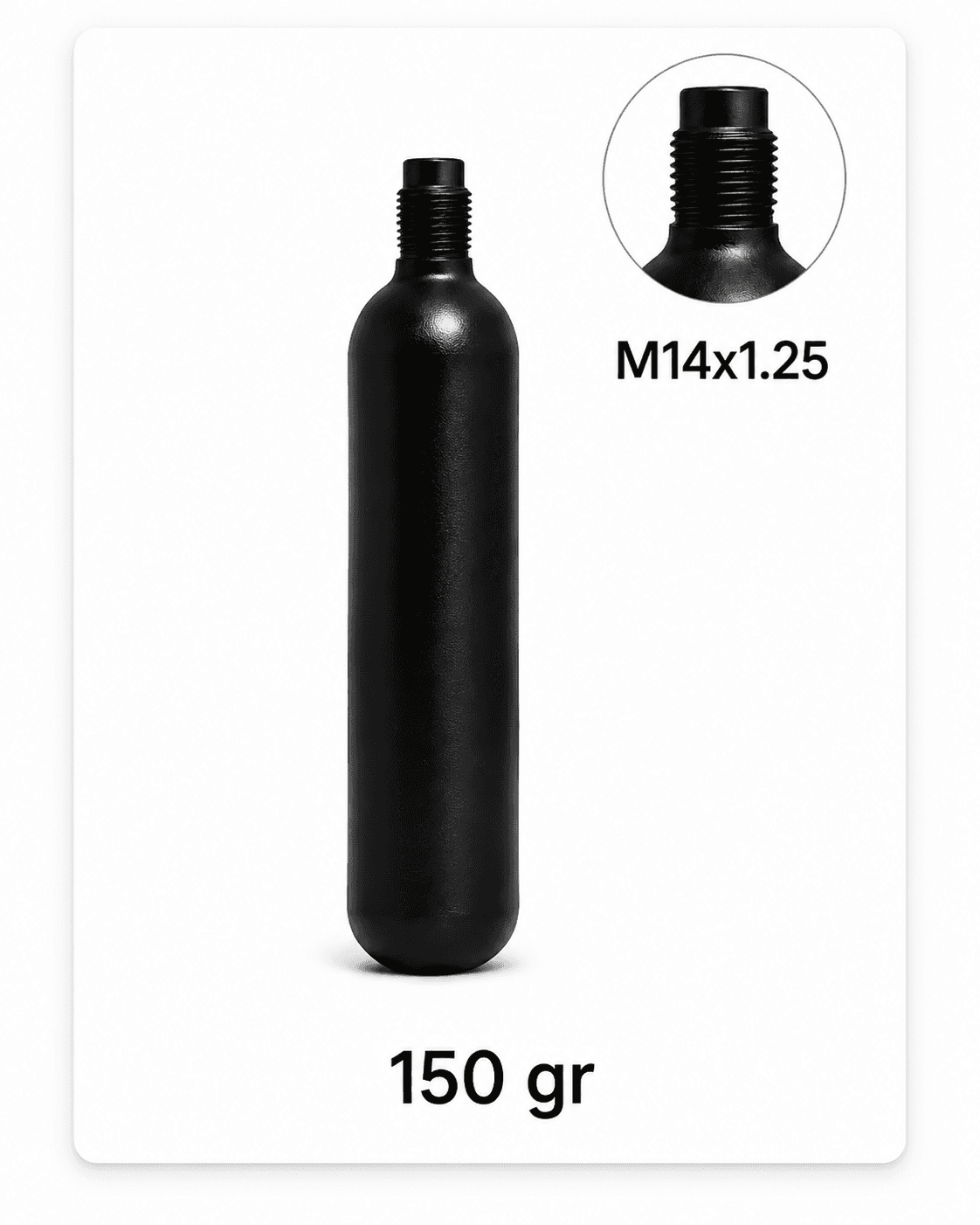 Butelie CO₂ panou M14x1.25 - 150 g