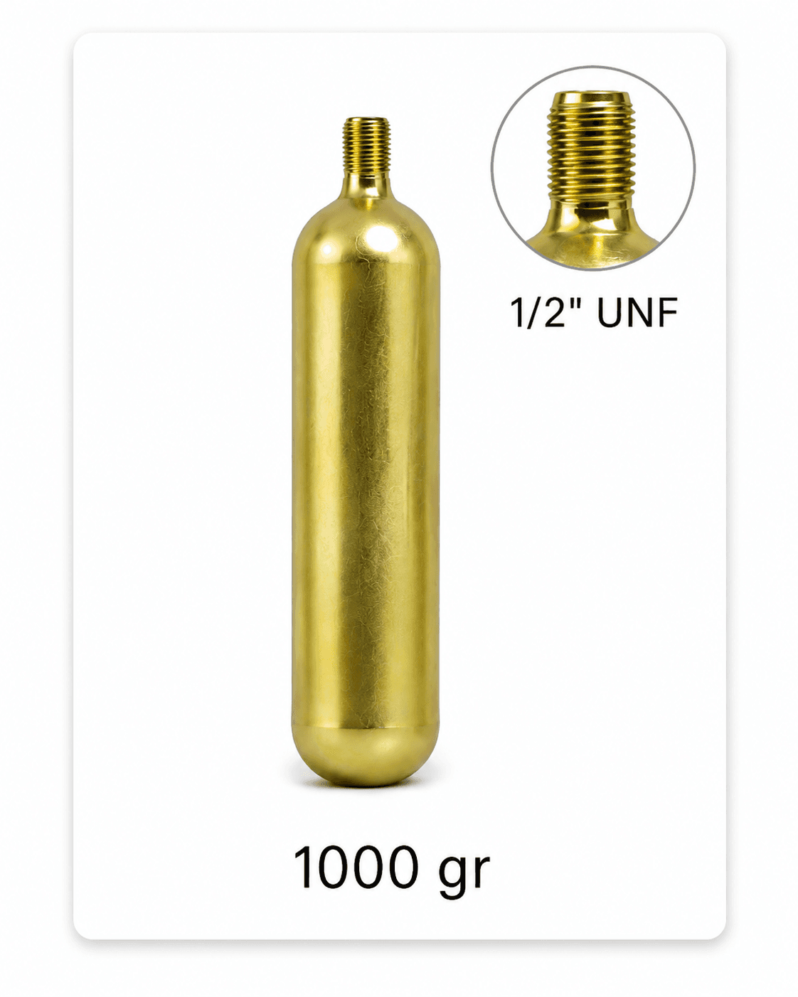 Butelie CO₂ panou 1/2 UNF - 1000 g