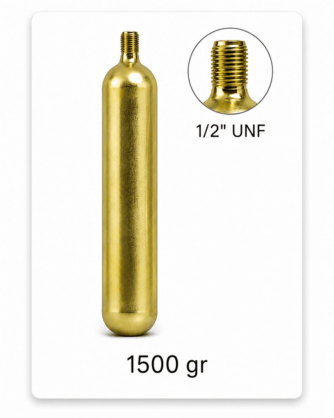 Butelie CO₂ panou 1/2 UNF - 1500 g